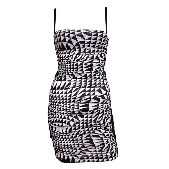 aritzia black bodycon dress Checkmate Dress – Vestique main image 0